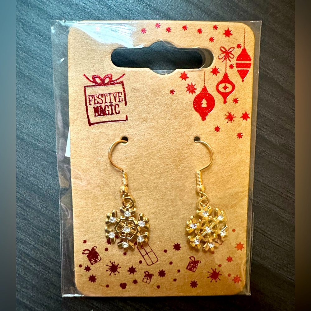 Snowflake Costume Jewelry Earrings